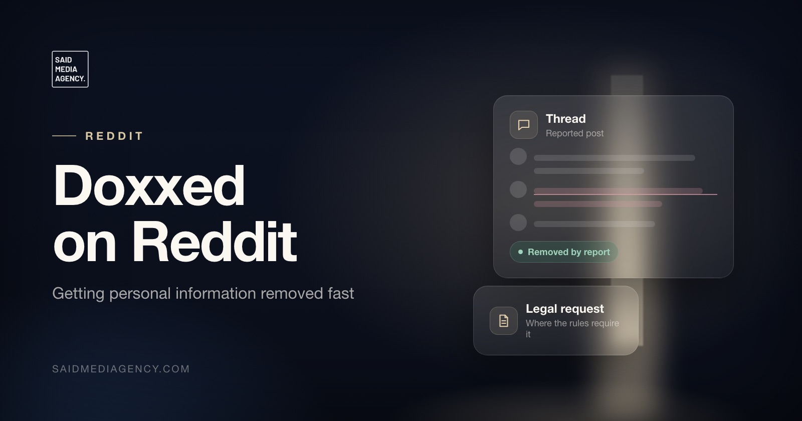 Said Media Agency guide cover: Doxxed on Reddit